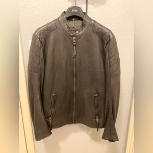Hugo boss leather jacket